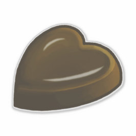 Lovely chocolate heart aufkleber