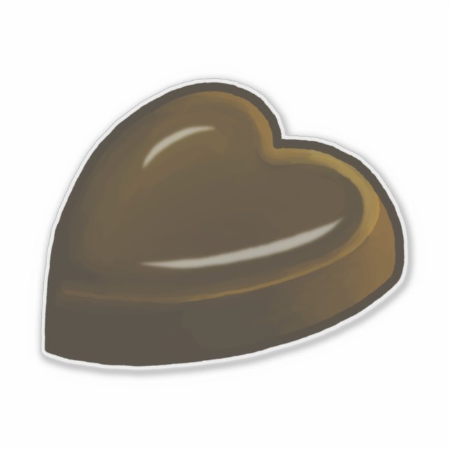 Lovely chocolate heart aufkleber (Vorderseite)