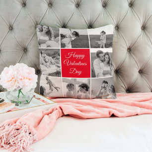 Lovely Collage Couple Foto & Happy Valentines Day Kissen