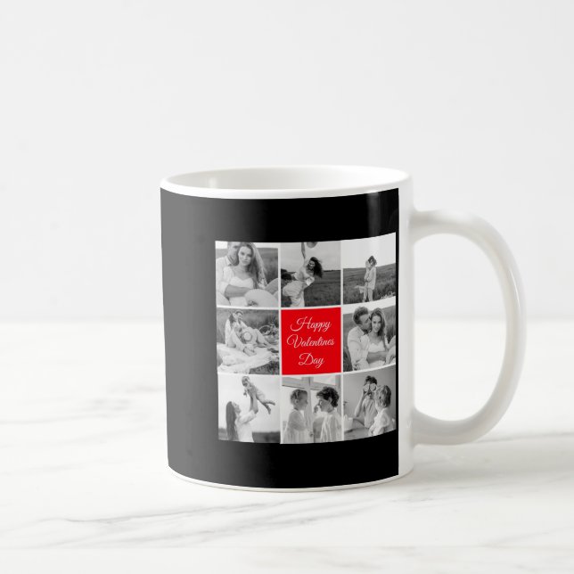 Lovely Collage Couple Photo Happy Valentines Day T Kaffeetasse (Rechts)
