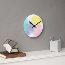 Lovely Colors With a Gentle Touch Runde Wanduhr