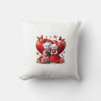 "Lovely Couple Coussin - Romantic Throw Cushion po