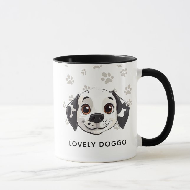 Lovely Doggo Smile Mug – Cute Happy Pup Illustrati Tasse (Rechts)