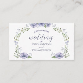 lovely dusty blue floral wedding begleitkarte