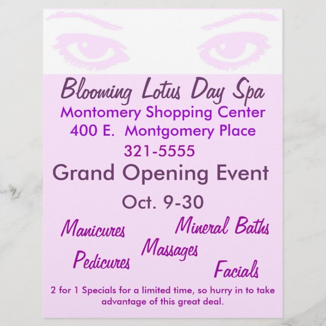 Lovely Eyes Business Flyer (Vorne)