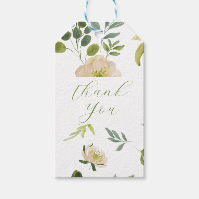 Lovely Florals Danke Tag Geschenkanhänger (Vorderseite)