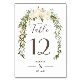 Lovely Florals | Wasserfarbige Hochzeitsstimmung - Tischnummer