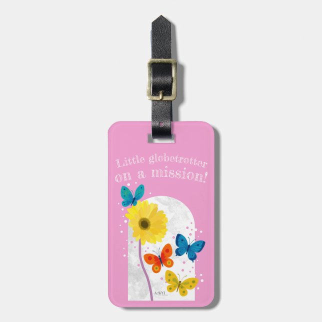 lovely flower tag -gerbera- gepäckanhänger (Vorderseite vertikal)
