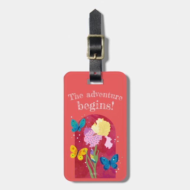 lovely flower tag -iris- gepäckanhänger (Vorderseite vertikal)