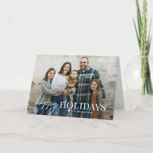 Lovely Frost Happy Holiday Carte photo plié