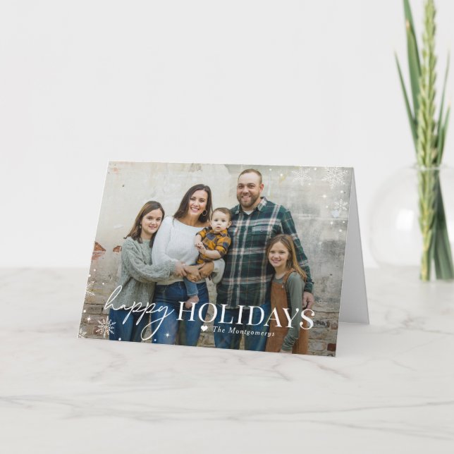 Lovely Frost Happy Holidays Fols Carte photo (Devant)