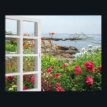 LOVELY GARDEN ANSICHT AUF OZEAN COVE POSTER<br><div class="desc">LEINWAND-like FENSTER GARTEN OCEANSCAPE OGUNQUIT.Genießen Sie diesen Ausblick jeden Tag! Diese schöne Szene ist von einem offenen Fenster gerahmt und vermittelt den Eindruck, durch ein echtes Fenster zu schauen, sodass man morgens geweckt werden kann und aus dem Fenster schauen kann und sich vorstellen kann, dass man den schönen Garten und...</div>