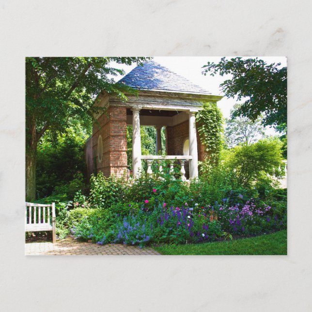 Lovely Gazebo Garden Postcard Postkarte (Vorderseite)