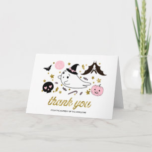 Lovely Ghost Halloween Baby shower Carte de remerc