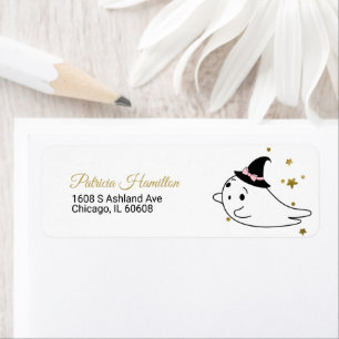 Lovely Ghost Halloween Baby shower Étiquette