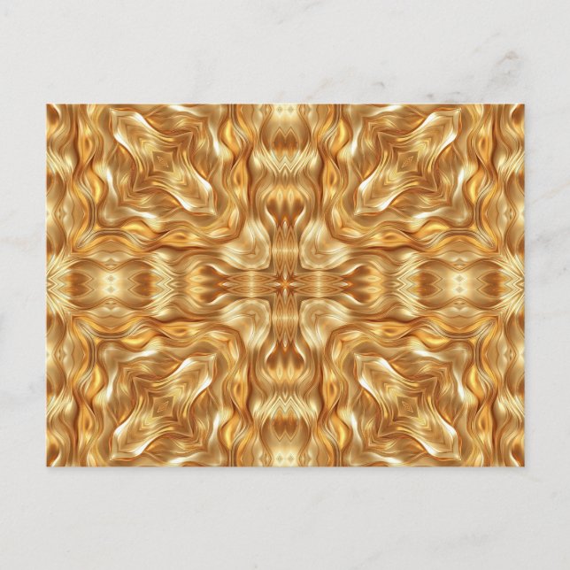 Lovely golden abstract pattern postkarte (Vorderseite)