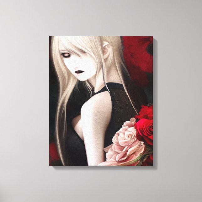 Lovely Goth Elf Girl Leinwanddruck (Vorderseite)