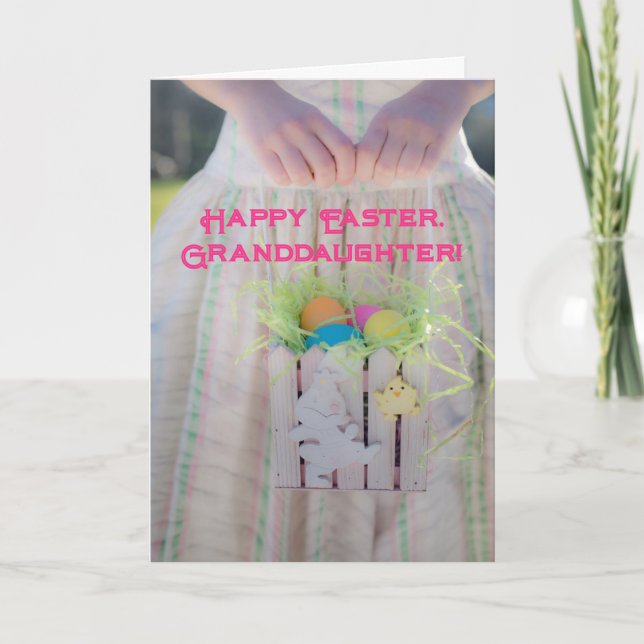 LOVELY GRANDAUGHTER EASTER CARD DANKESKARTE (Vorderseite)