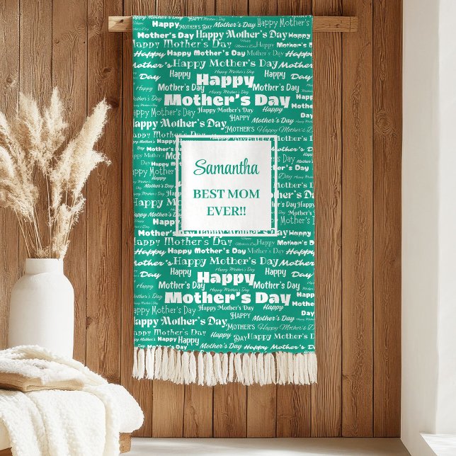 Lovely Green Typography Mother’s Day Best Gift Sherpadecke (Lovely Green Typography Mother’s Day Best Gift Sherpa Blanket)