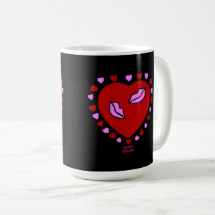 Lovely Heart Kisses Coffee Tasse