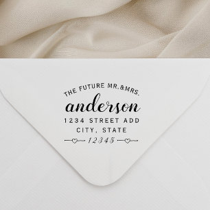 Lovely Hearts Future Mr. Wedding Rücksendeadresse Gummistempel