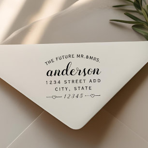 Lovely Hearts Future Mr. Wedding Rücksendeadresse Gummistempel