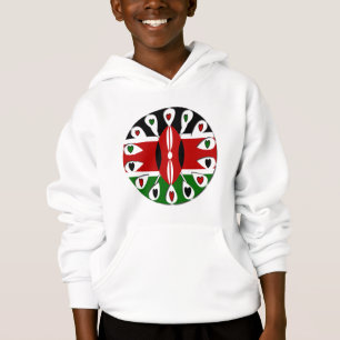 Lovely Hearts Kenia: Flaggen Liebe und Einheit Kun Hoodie