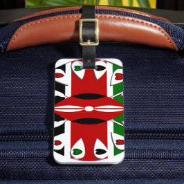 Lovely Hearts Kenya: Flag Art Motif Gepäckanhänger