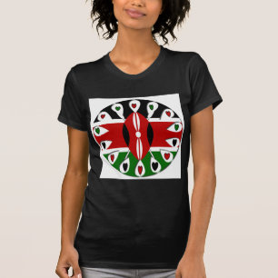 Lovely Hearts Kenya: Flag Art Motif T-Shirt