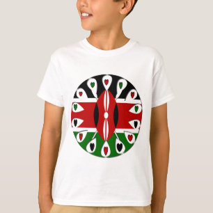 Lovely Hearts Kenya: Flag Art Motif T-Shirt