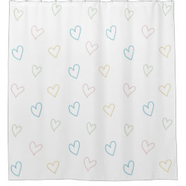 Lovely hearts pattern - Shower Curtain - Large Duschvorhang