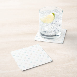 Lovely hearts pattern - Shower Curtain - Large Rechteckiger Pappuntersetzer