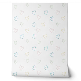 Lovely hearts pattern - Shower Curtain - Large Tapete