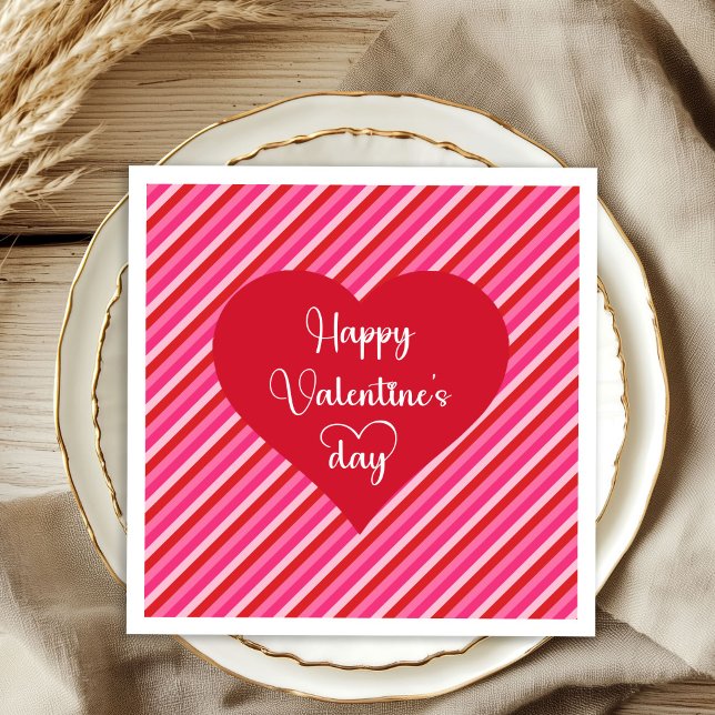 Lovely Hearts Valentine’s Day Table Napkins Serviette (Lovely Hearts Valentine’s Day Table Napkins)