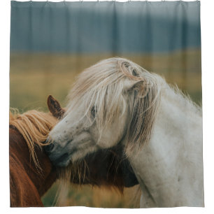 LOVELY HORSE COUPLE DUSCHVORHANG