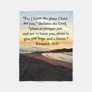 LOVELY JEREMIAH 29:11 SUNRISE FOTO FLEECEDECKE
