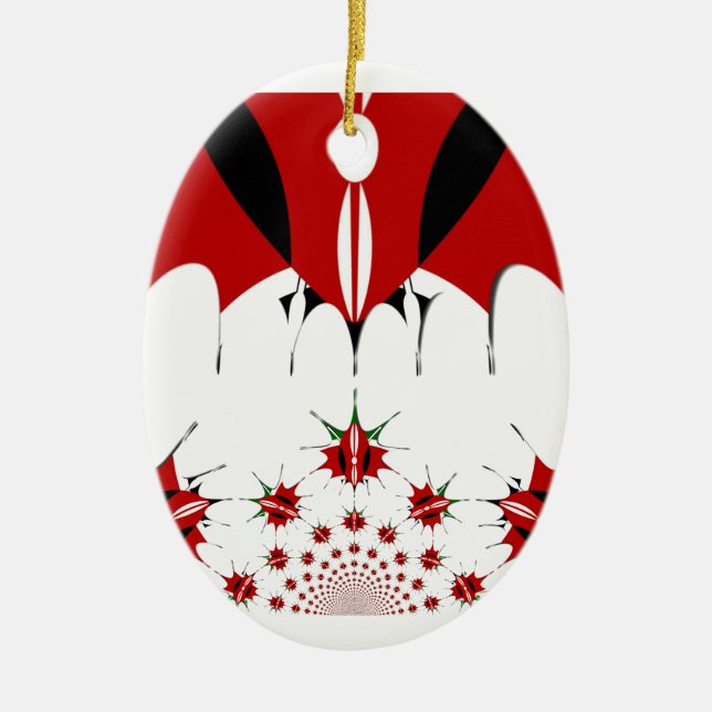 Lovely Kenya Flag. Keramik Ornament (Vorne)