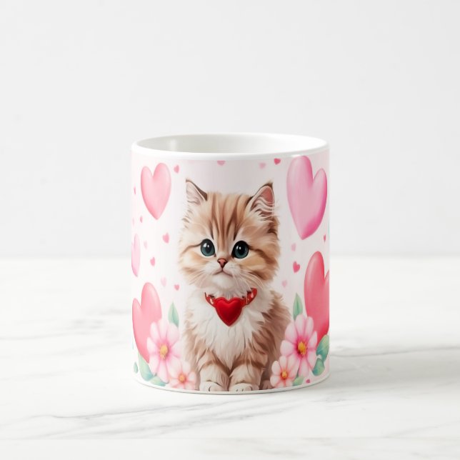 Lovely kitten hearts kaffeetasse (Mittel)