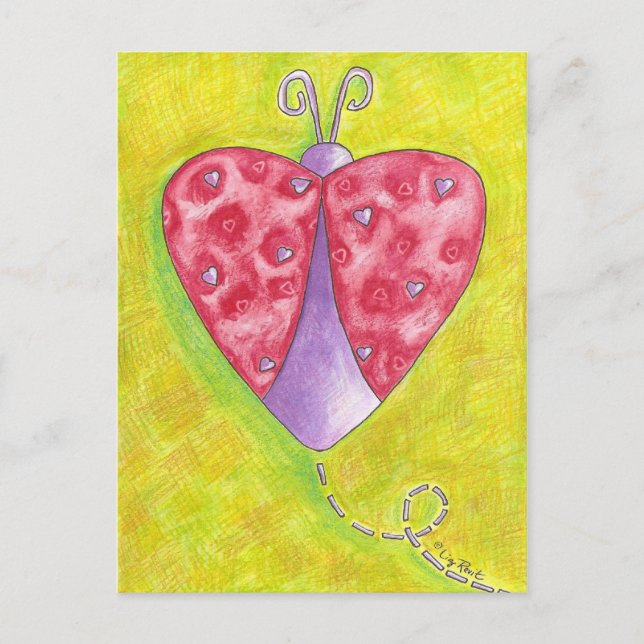 Lovely Ladybug Postkarte (Vorderseite)