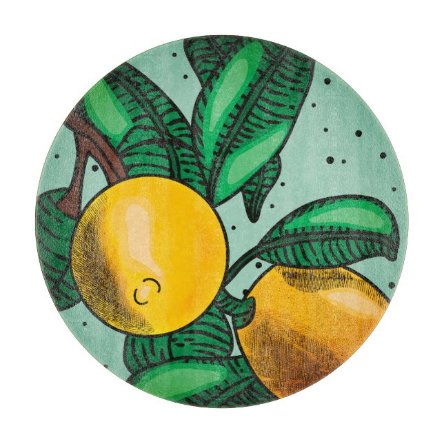 Lovely Lemons Cutting Board Schneidebrett (Vorderseite)