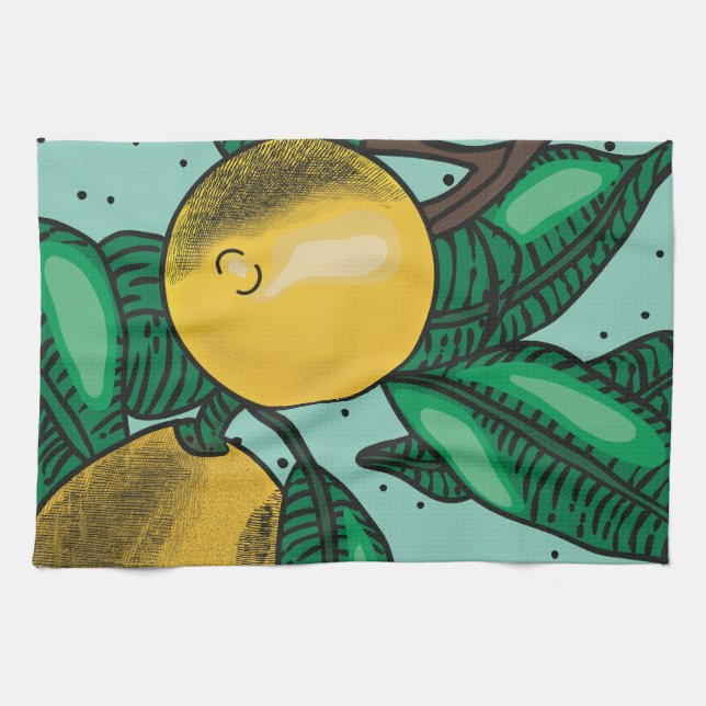 Lovely Lemons Oven Mitt and Pot Holders Geschirrtuch (Horizontal)