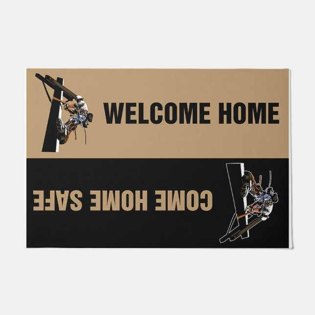 Lovely Lineman Present, Best Welcome Fußmatte (Vorderseite)