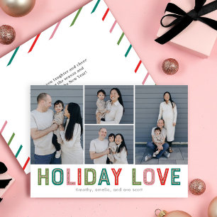 Lovely Lines EDITABLE COULEUR Holiday Carte photo