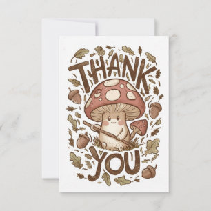 Lovely Magic Mushroom Carte de remerciements