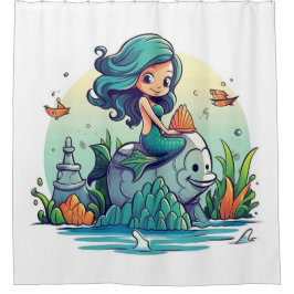 Lovely Mermaid Duschvorhang