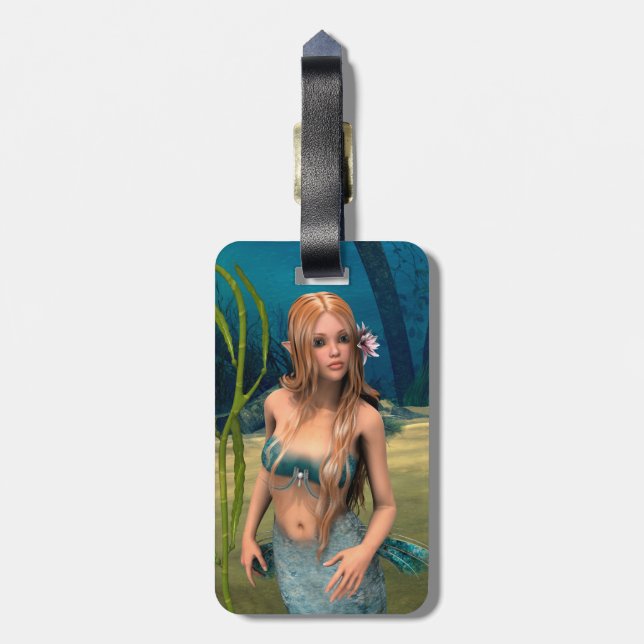 Lovely Mermaid Gepäckanhänger (Rückseite vertikal)
