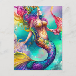 Lovely Mermaid Postcard Postkarte