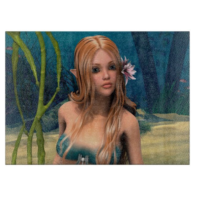 Lovely Mermaid Schneidebrett (Vorderseite)