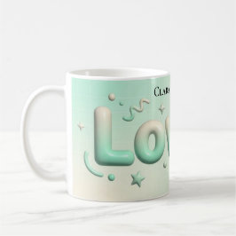 Lovely Minimalist Heart Personalized Kaffeetasse