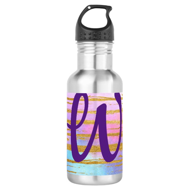 Lovely Monogram Edelstahlflasche (Vorderseite)